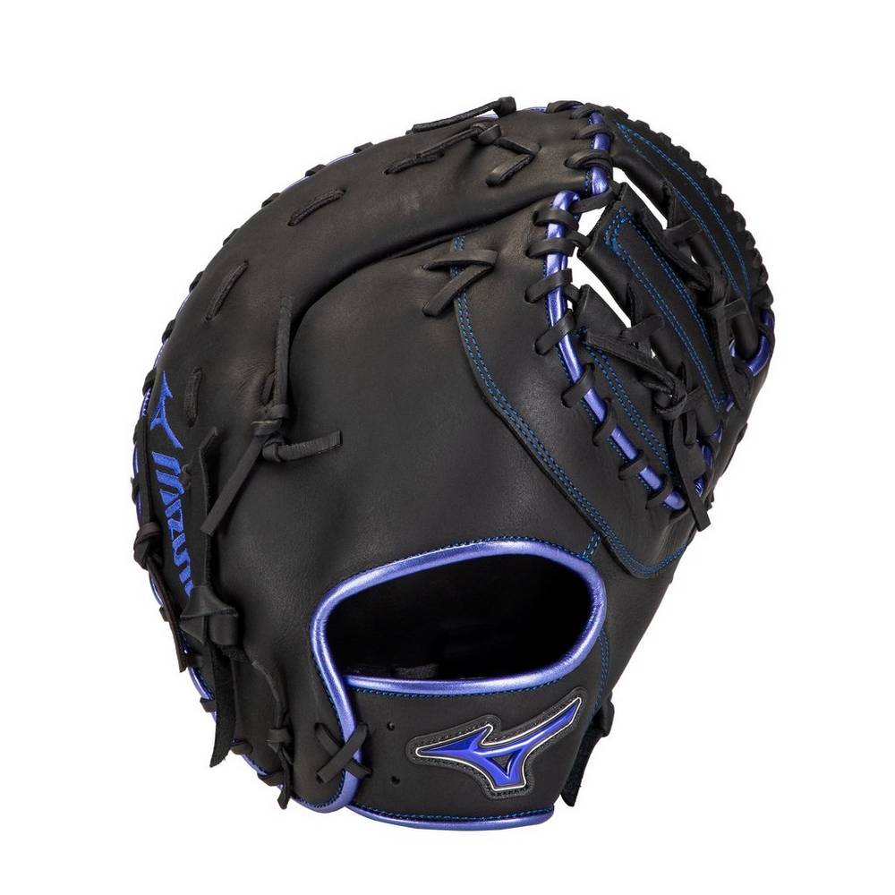 Panske Catchers Mitt Mizuno MVP Prime SE First Base 12.5" Baseball Čierne/Kráľovská Modrá Vypredaj S